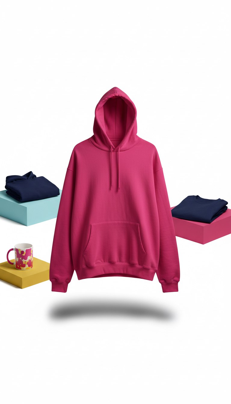 Electric Magenta Statement Hoodie