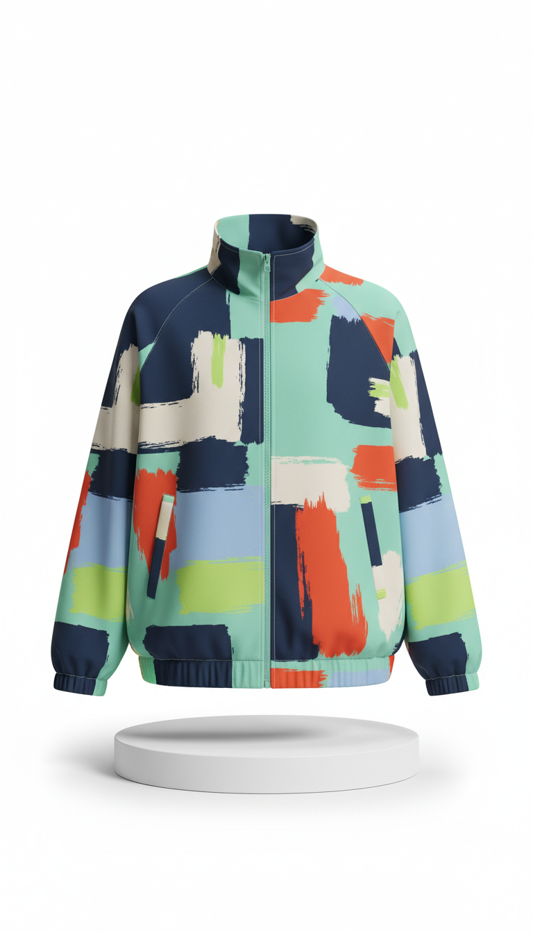 Limited-Edition Mint Green Streetwear Jacket