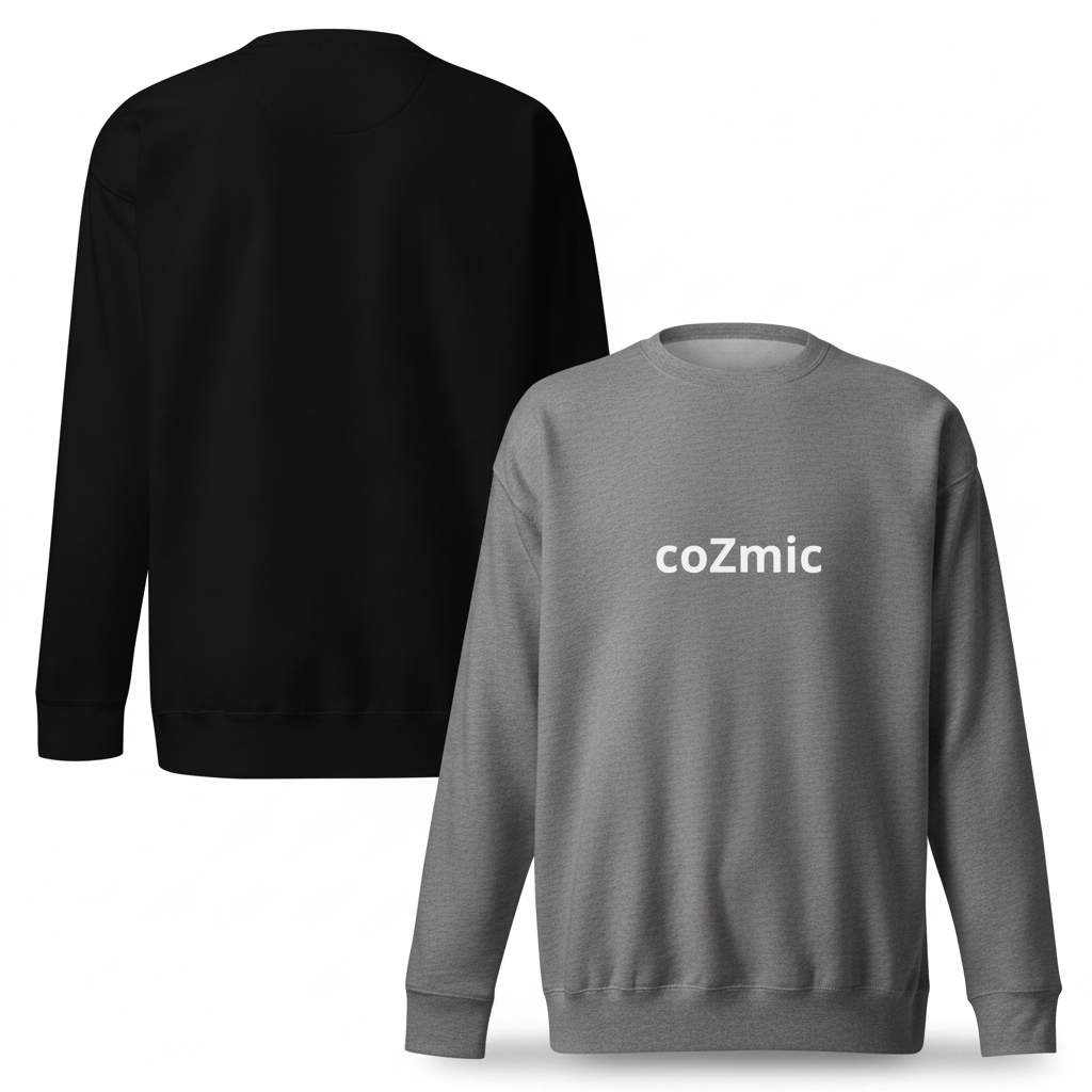 Cozmo Premium Sweatshirt Plus grey flat lay front